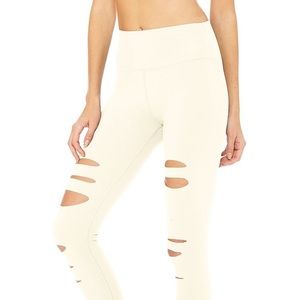 Alo Yoga High Waisted ripped warrior leggings